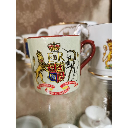 449 - Large collection of royal memorabilia ceramics inc a Corona ware Tea set complete with teapot, 4 tri... 