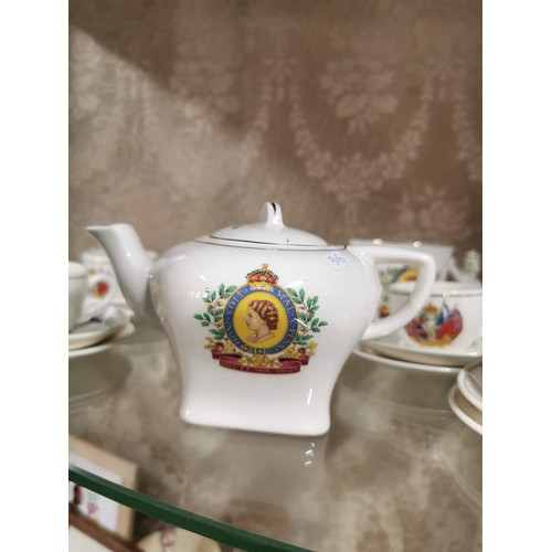 449 - Large collection of royal memorabilia ceramics inc a Corona ware Tea set complete with teapot, 4 tri... 