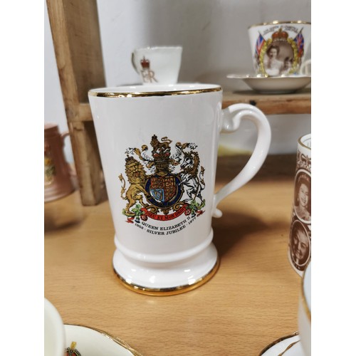 452 - Large collection of trios cup and saucers commemorating royal coronations along with collectable lar... 