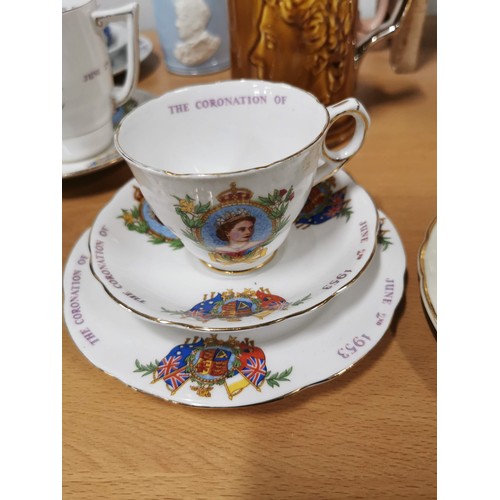 452 - Large collection of trios cup and saucers commemorating royal coronations along with collectable lar... 