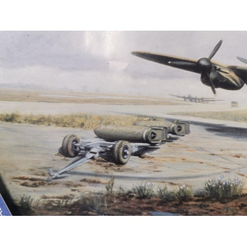 175 - Collection of 9x prints, inc 7x relating to WWII aircraft, inc Lancaster bombers, some of the poster... 