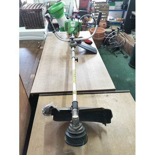 2 - Florabest FBS 43A1 petrol strimmer with handle bars and strap good working order