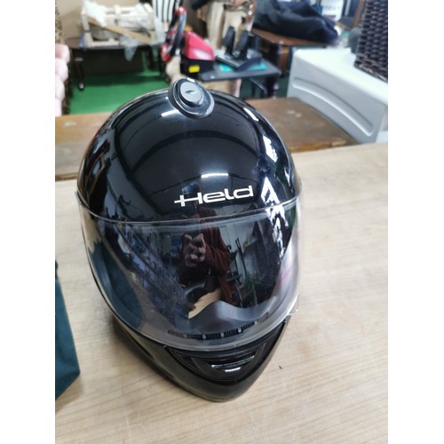 17 - As new motorcycle helmet in carry bag made by HELD size E13 model SA/07