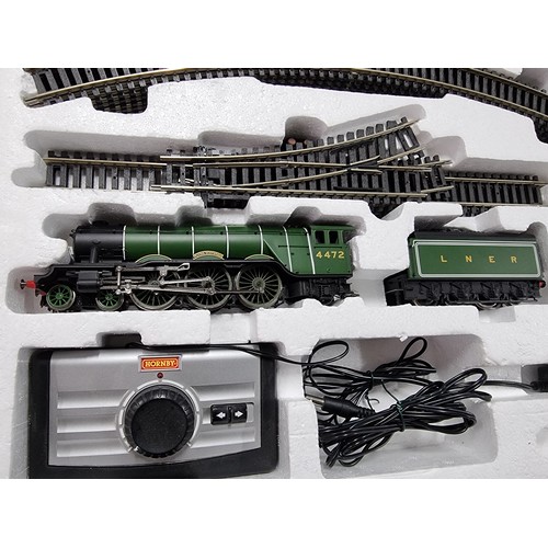 192 - A boxed Hornby R1152 The Flying Scotsman OO gauge train set in hardly used condition, very clean Mos... 