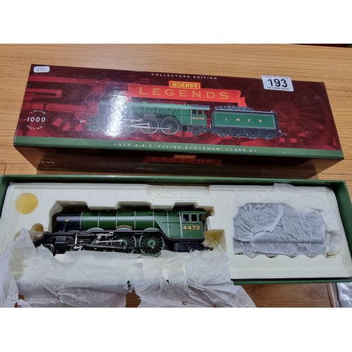 193 - A boxed as new Hornby legends R2974MLNER 4-6-2 Flying Scotsman class A1 collectors edition limited t... 