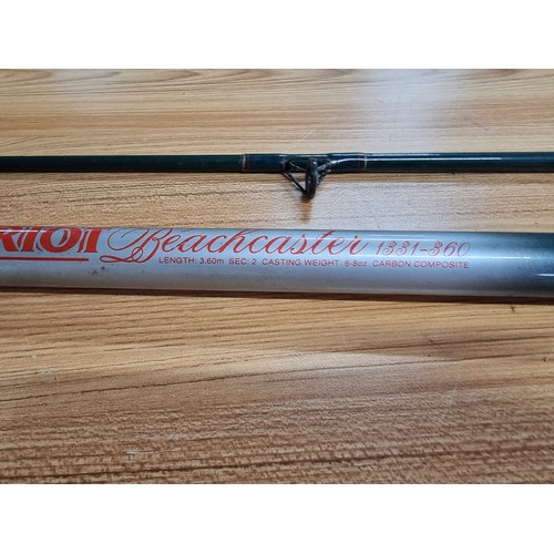 211 - We have a Shakespeare Patriot Beachcaster sea fishing rod, 2 piece. Length 3.6m, in good condition.