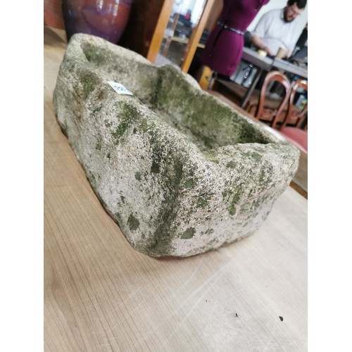 85 - Large rectangle stoneware planter height 15cm high, 47cm long and 31cm deep, in very good order