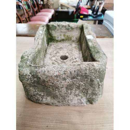 85 - Large rectangle stoneware planter height 15cm high, 47cm long and 31cm deep, in very good order