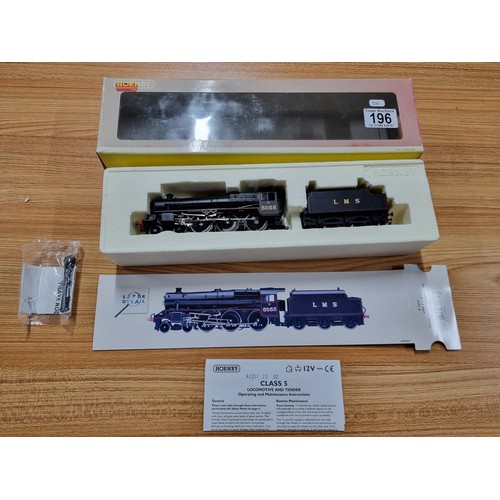 196 - A boxed Hornby R2257 LMS 4-6-0 class 5P5F locomotive and tender.