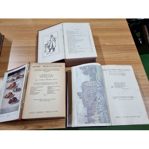 201 - 5x antique books including 2 cookery books Mrs Beeton's everyday cookery 1917, the new century cooke... 