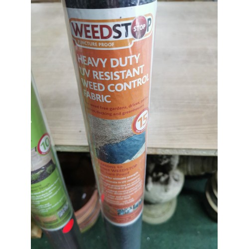 34 - 2 x new sealed Weedstop weed control rolls of fabrics one is heavy duty