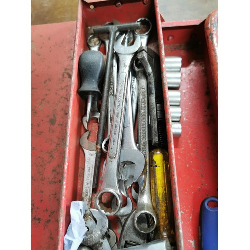 45 - Cantilever tool box full of assorted tools sockets, spanners etc