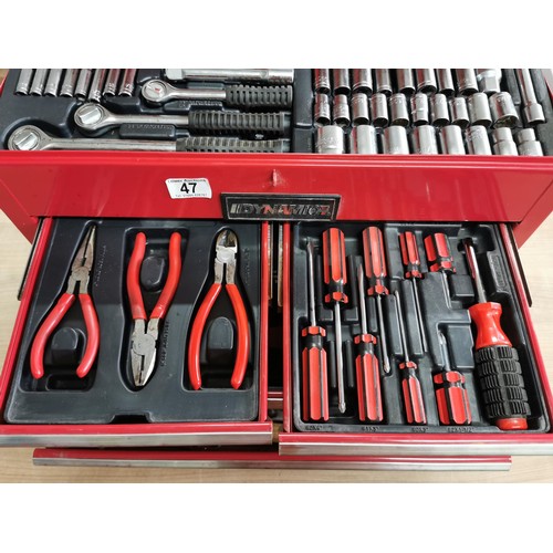 47 - 4 drawer and lift lid compartment tool case full of its tools in great condition