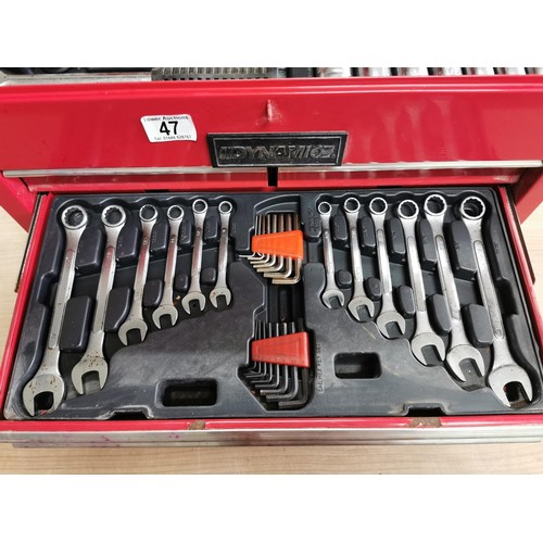 47 - 4 drawer and lift lid compartment tool case full of its tools in great condition