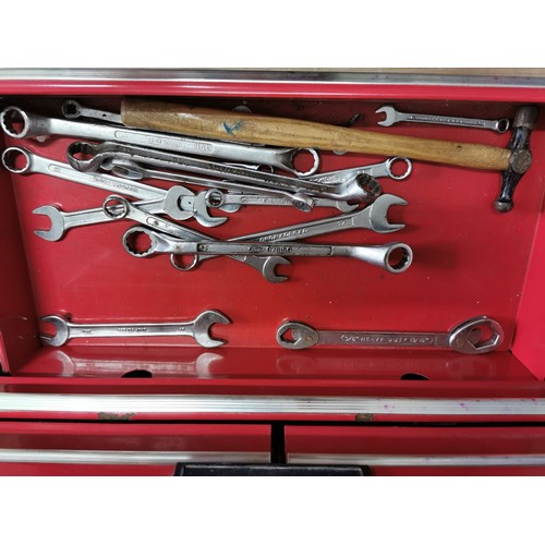 47 - 4 drawer and lift lid compartment tool case full of its tools in great condition