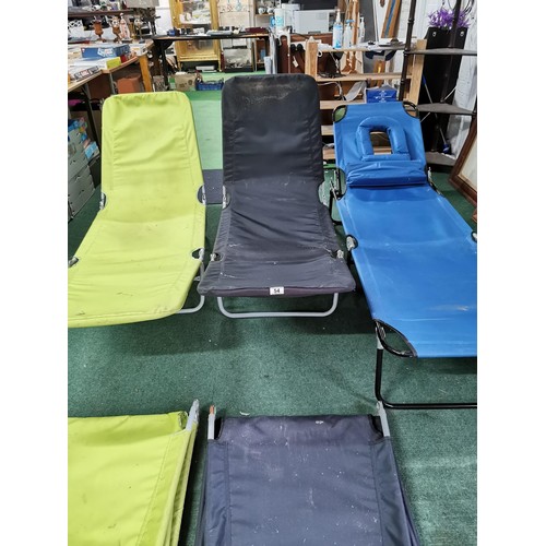 54 - 5 x folding outdoor camping chairs