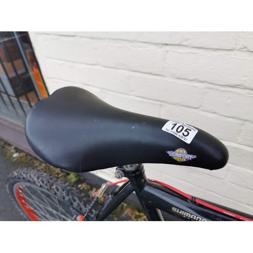 105 - Falcon 15 speed 22in moutain bike with shimano gears in good order in need of having tyres inflating