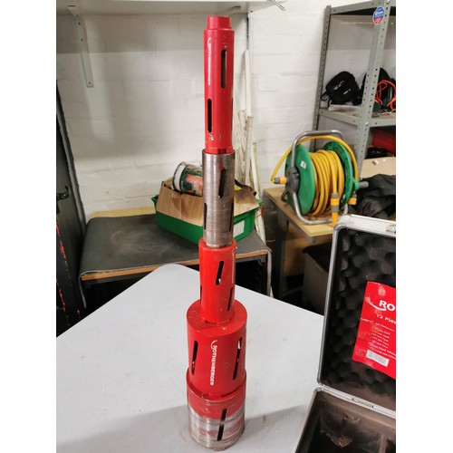 113 - Cased Rothenberger 12 piece diamond core set in good order with various size attachments