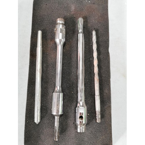 113 - Cased Rothenberger 12 piece diamond core set in good order with various size attachments