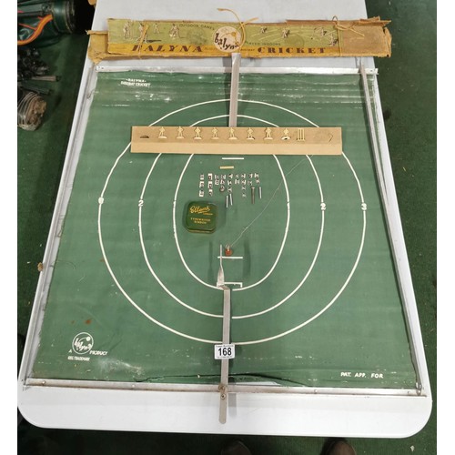 89 - Vintage boxed Balyna cricket set from 1950's  complete with cricket players, wickets, score card, on... 