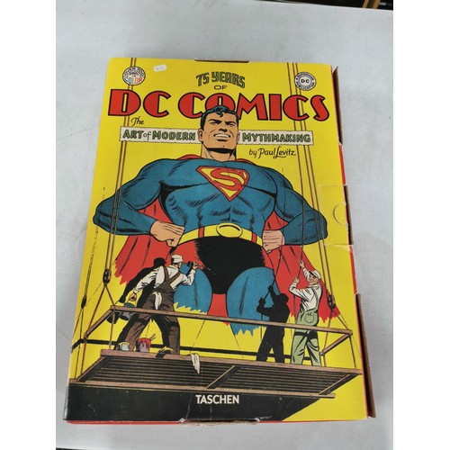 93 - Large boxed book 75 years of DC Comics in very good condition appears hardly used, the art of modern... 