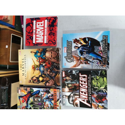 96 - 10x books by Marvel inc encyclopaedia of marvels, etc all in good order