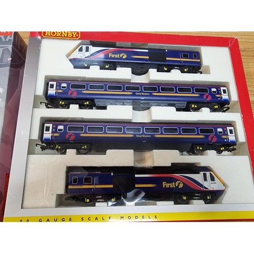 1 - A boxed as new Hornby R2299 Great Western high speed train pack in rare 'Barbie' livery, complete wi... 