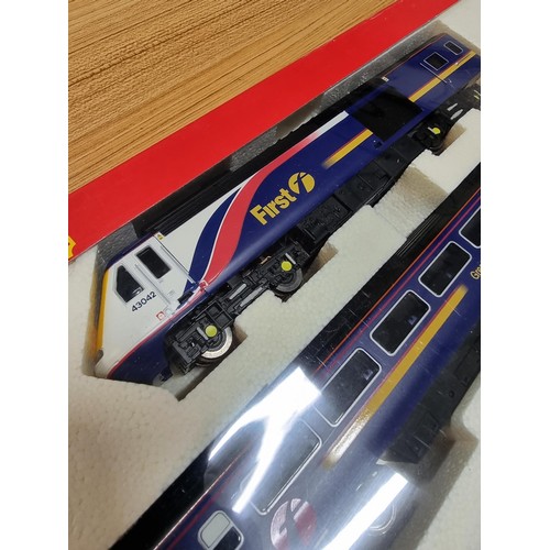 1 - A boxed as new Hornby R2299 Great Western high speed train pack in rare 'Barbie' livery, complete wi... 