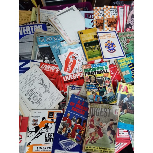 100 - Large quantity of vintage football related ephemera inc a large collection of official programmes fr... 