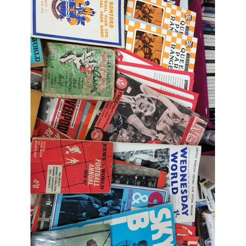 100 - Large quantity of vintage football related ephemera inc a large collection of official programmes fr... 