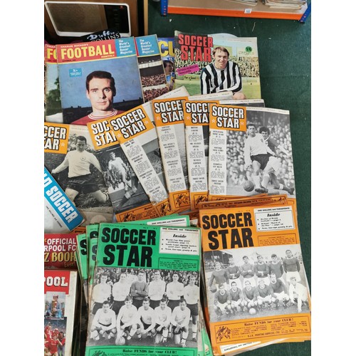 101 - Very large collection of vintage football related ephemera inc  World Soccer magazines, Soccer Star ... 