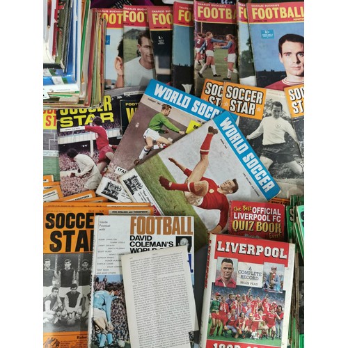 101 - Very large collection of vintage football related ephemera inc  World Soccer magazines, Soccer Star ... 