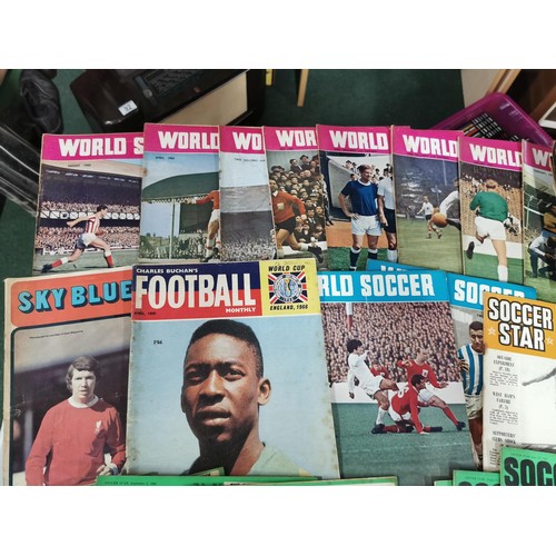 101 - Very large collection of vintage football related ephemera inc  World Soccer magazines, Soccer Star ... 