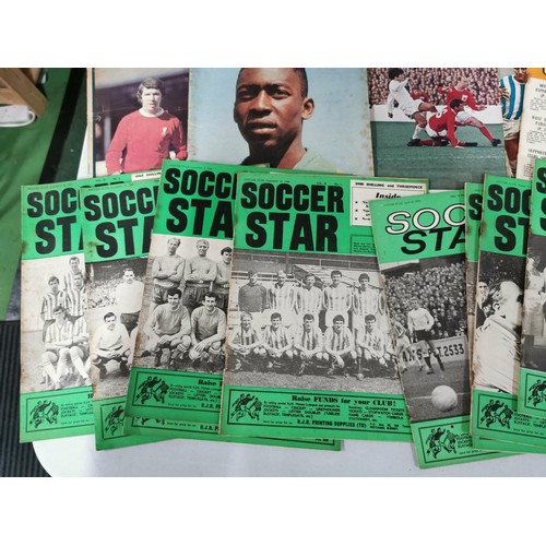 101 - Very large collection of vintage football related ephemera inc  World Soccer magazines, Soccer Star ... 