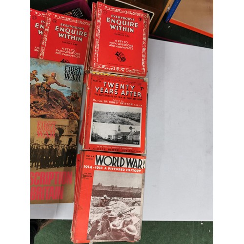 102 - Large collection of vintage war related magazines in The British Empire. World War in pictures, Ever... 