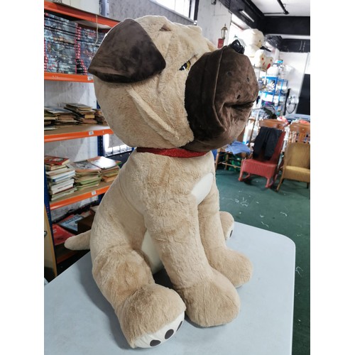 108 - Very large sitting dog plush toy in very good order height 81cm high by 61cm wide