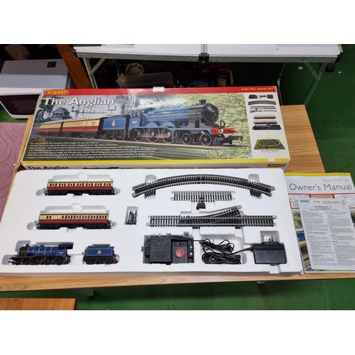 8 - A boxed unused Hornby R1089 the Anglian train set, box is a little tatty but the set inside is in un... 