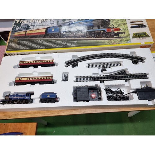 8 - A boxed unused Hornby R1089 the Anglian train set, box is a little tatty but the set inside is in un... 