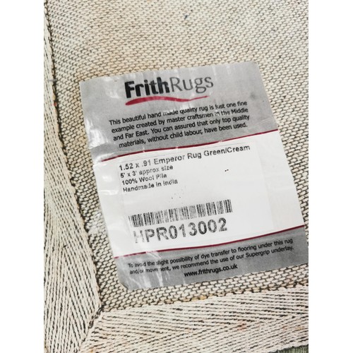 121 - Very clean wool pile Firth rug in good order measuring 152cm long and 91cm wide