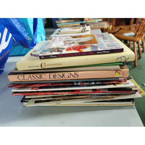 126 - Very large collection of 8x bags of books inc needle work, embroidery, craft, Cats etc all in good o... 