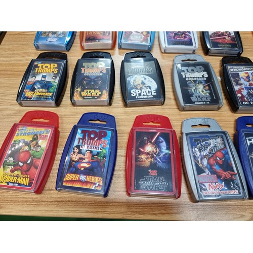 19 - A very large quantity of 35x various Top Trumps cards all fitted in a good quality metal case, mostl... 