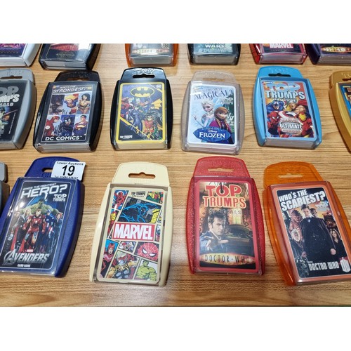 19 - A very large quantity of 35x various Top Trumps cards all fitted in a good quality metal case, mostl... 