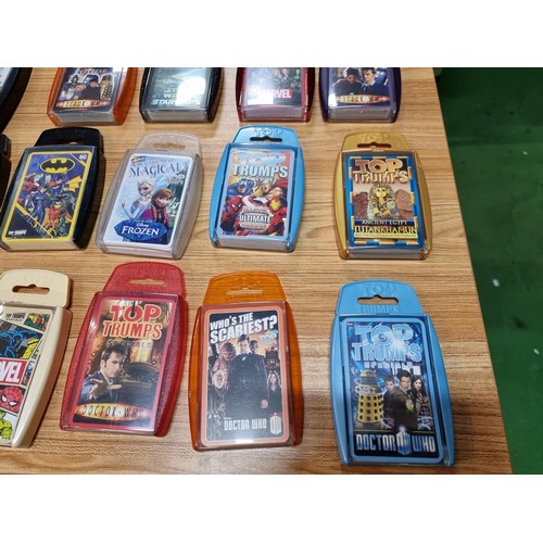 19 - A very large quantity of 35x various Top Trumps cards all fitted in a good quality metal case, mostl... 