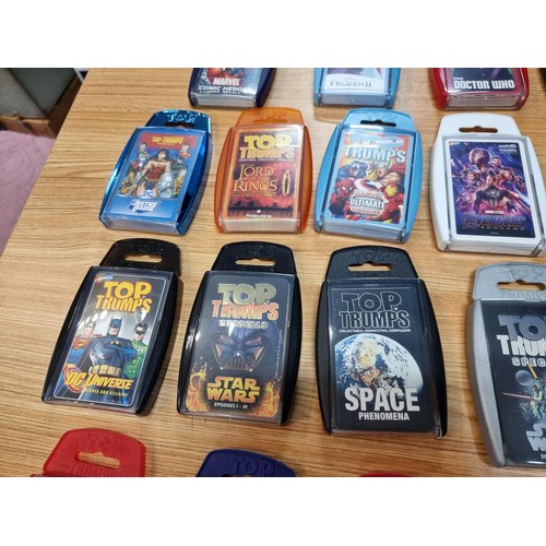 19 - A very large quantity of 35x various Top Trumps cards all fitted in a good quality metal case, mostl... 