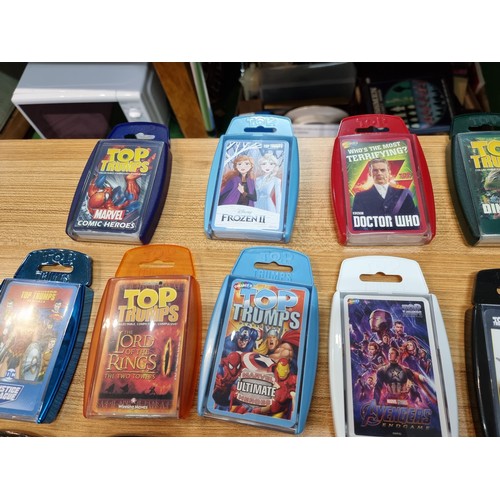 19 - A very large quantity of 35x various Top Trumps cards all fitted in a good quality metal case, mostl... 