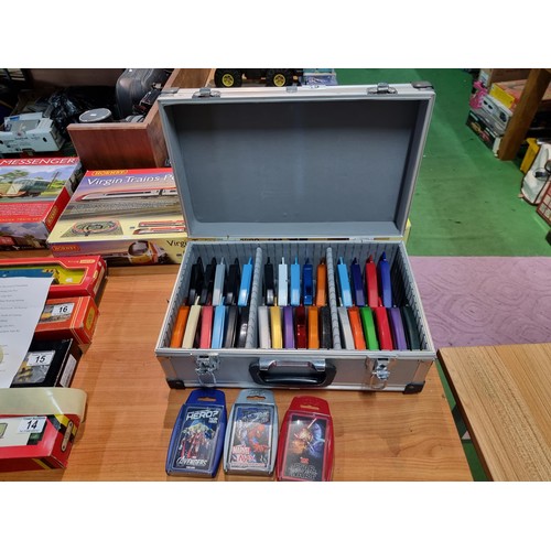 19 - A very large quantity of 35x various Top Trumps cards all fitted in a good quality metal case, mostl... 