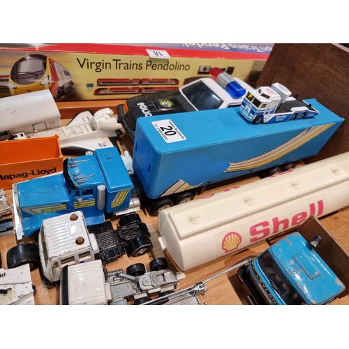 20 - A large quantity of various vintage diecast vehicles including cars and lorries, with good brand nam... 