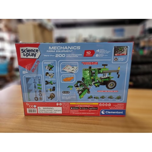 47 - A new and sealed Clementoni mechanics farm equipment construction set, can build ten different model... 