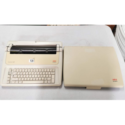 139 - AEG Olympia Carrera S i electronic typewriter with instructions