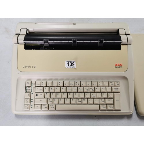 139 - AEG Olympia Carrera S i electronic typewriter with instructions